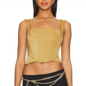 NWT We Are HAH by Free People Knock Out Corset Top Shroom S